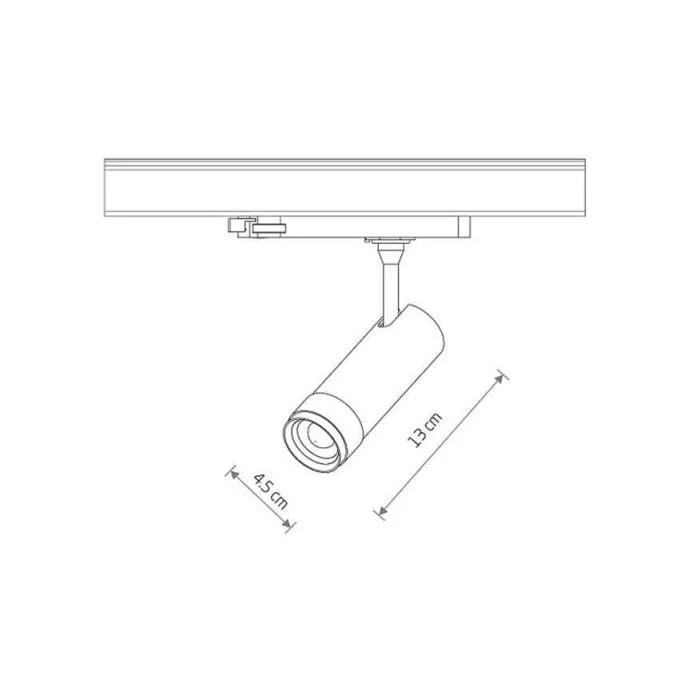 Трековый светильник Nowodvorski 12313 CTLS Spot Zoom LED 1x10W 4000K IP20 черный