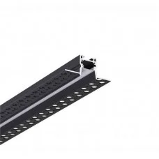 LED профиль врезной под шпатлевку с рассеивателем PC, 2м KLOODI KLP176TR 2 BK
