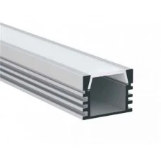 LED профіль накладний. Розсіювач PC морозний в комплекті. 2м KLOODI KLP1612 2
