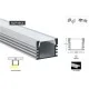 LED профіль накладний. Розсіювач PC морозний в комплекті. 2м KLOODI KLP1612 2