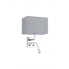 Бра, настенный светильник Nowodvorski 11793 Hotel Mood E27+LED 2x10W+2.2W 4000K IP20 серый