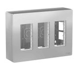 Накладная установочная коробка Schneider Electric NU123430 Unica System+ 3х2 (алюминий)