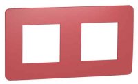 Двухпостовая рамка Schneider Electric NU280413 (красный/белый)